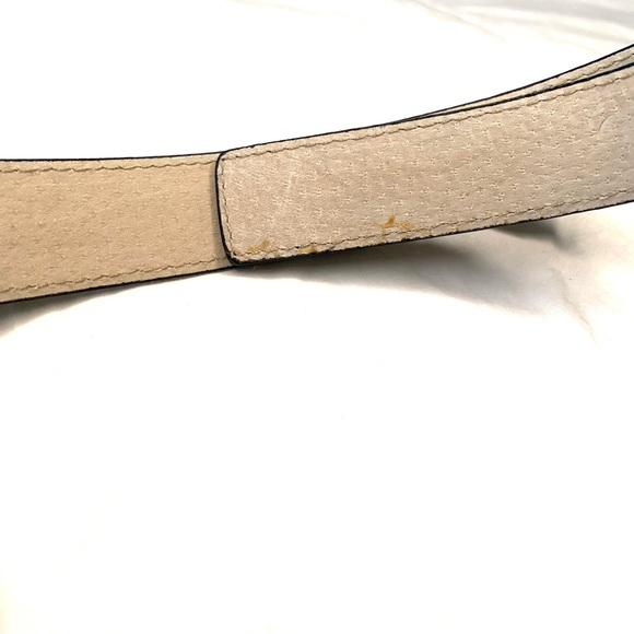 AK Anne Klein suede Leather black belt with gold colour buckle XL - Picture 3 of 9